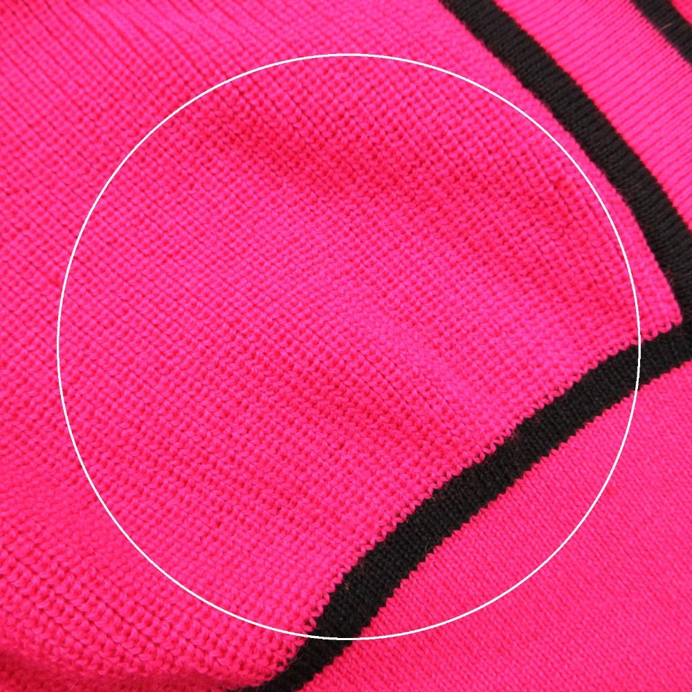 Saint Laurent Cardigan Long Sleeve Knit Jacket Bicolor Multicolor Button Pink — view 7