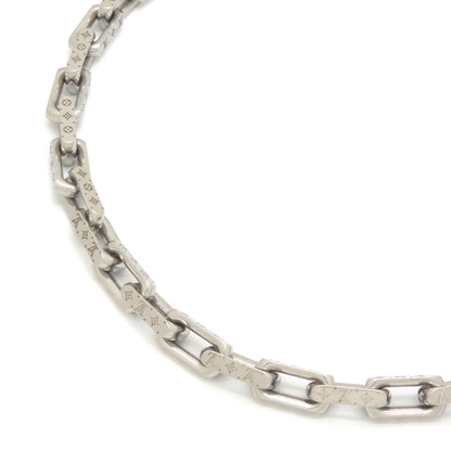 Louis Vuitton Necklace Chain Monogram Silver Colored Metal