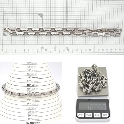Louis Vuitton Necklace Chain Monogram Silver Colored Metal — view 8
