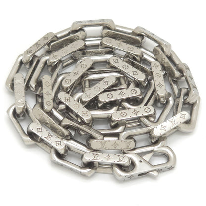 Louis Vuitton Necklace Chain Monogram Silver Colored Metal — view 5