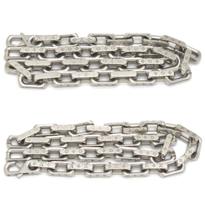 Louis Vuitton Necklace Chain Monogram Silver Colored Metal — view 3