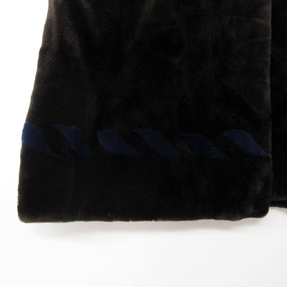 Balenciaga Coat Shared Mink Real Fur Long Black Blue — view 8