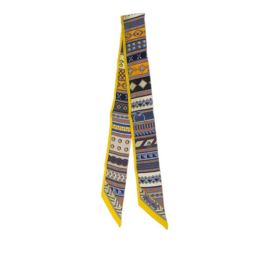 Hermes Twilly Colliers de Chiens Collier de Chien Scarf Yellow Multicolor Silk
