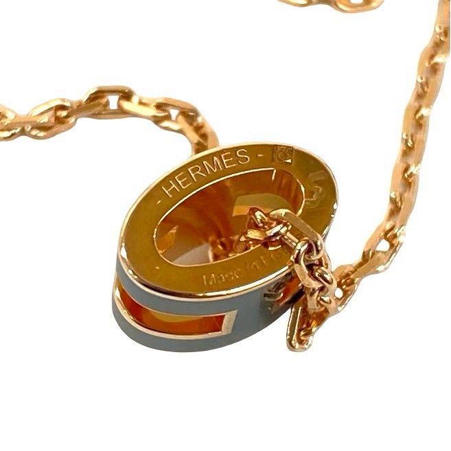 Hermes Mini Pop H Necklace Chain Pendant Black Pink Gold — view 3