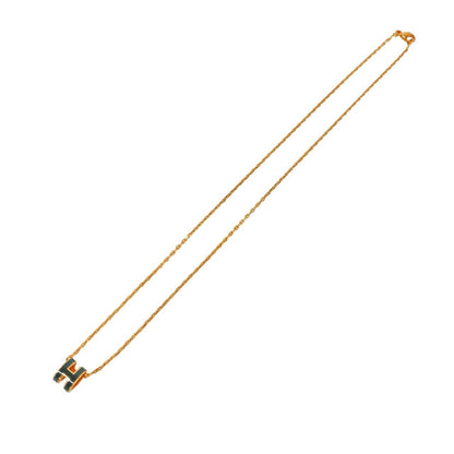 Hermes Mini Pop H Necklace Chain Pendant Black Pink Gold — view 6