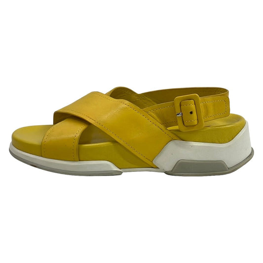Prada Sport Sandals Yellow Leather