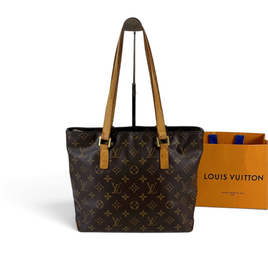 Louis Vuitton Tote Cabas Piano Monogram Lambskin Brown Shoulder Bag