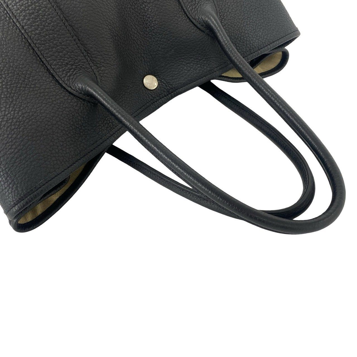 Hermes Garden Party Negonda Leather Tote Bag Business Black — view 4
