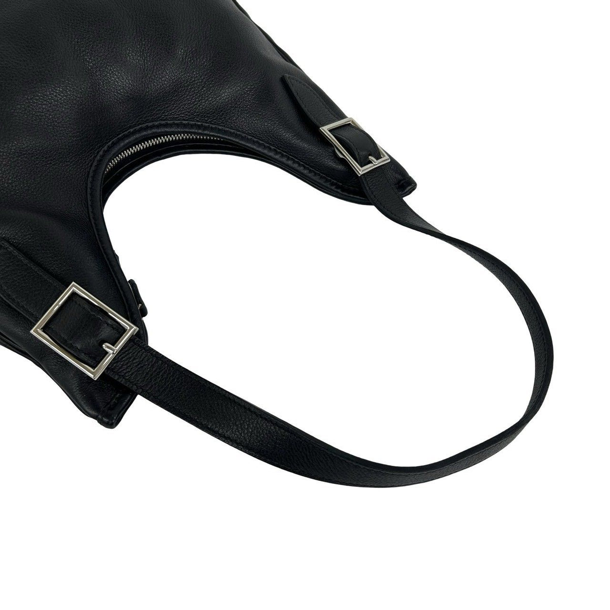 Hermes Masai Cut Taurillon Clemence Leather Shoulder Bag Black — view 4