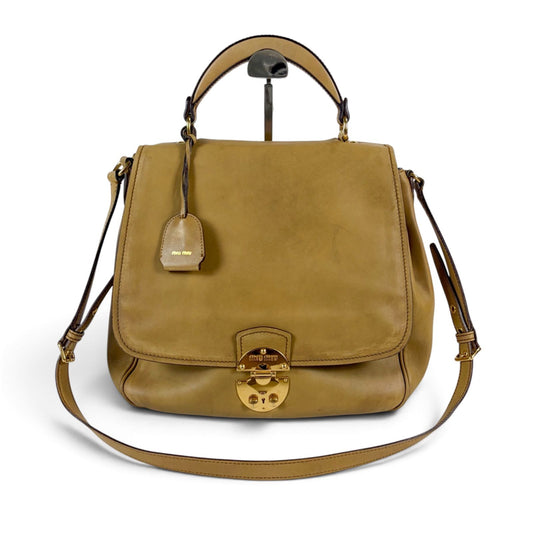 Miu Miu Top Handle Bag 2-Way Brown