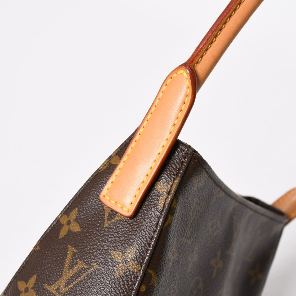 Louis Vuitton Looping MM Bag Monogram Leather Brown Gold — view 5