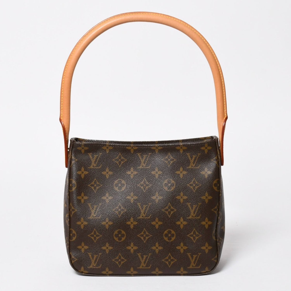 Louis Vuitton Looping MM Bag Monogram Leather Brown Gold — view 2