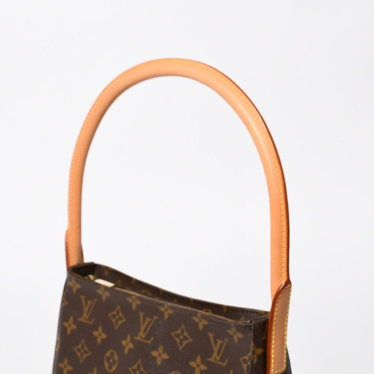 Louis Vuitton Looping MM Bag Monogram Leather Brown Gold — view 8