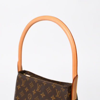 Louis Vuitton Looping MM Bag Monogram Leather Brown Gold — view 8