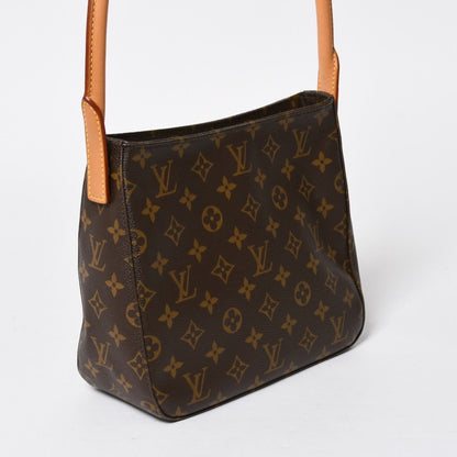 Louis Vuitton Looping MM Bag Monogram Leather Brown Gold — view 3