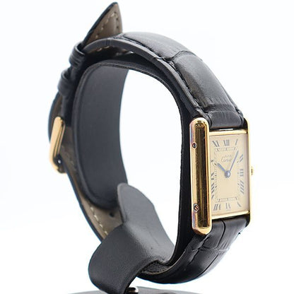 Cartier Must Tank Vermeil Ivory Dial Watch — view 2