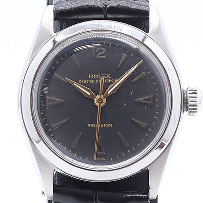 Rolex Oyster Speed King SS Manual Wind Black Dial Watch