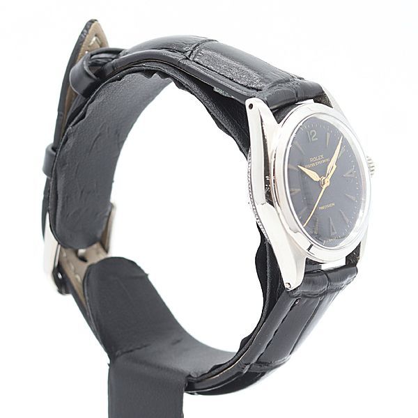 Rolex Oyster Speed King SS Manual Wind Black Dial Watch — view 2