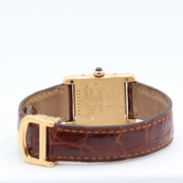 Cartier Must Tank Brown Dial Watch — view 4