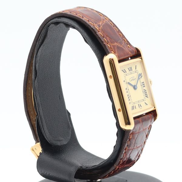 Cartier Must Tank Brown Dial Watch — view 2