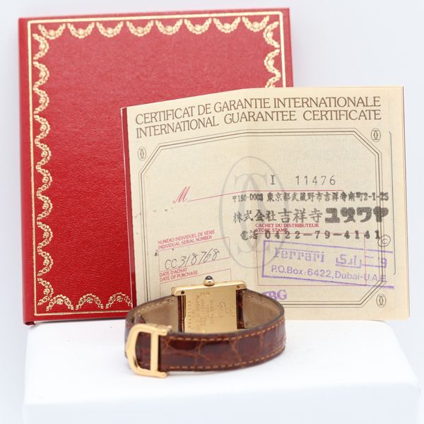 Cartier Must Tank Brown Dial Watch — view 5