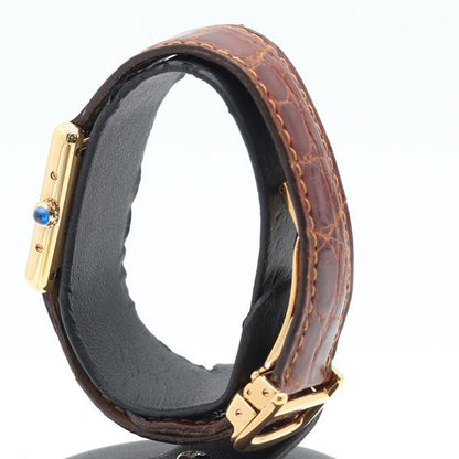 Cartier Must Tank Brown Dial Watch — view 3