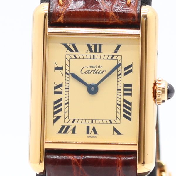 Cartier Must Tank Brown Dial Watch