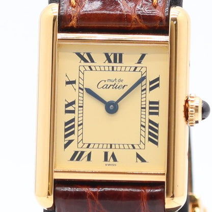 Cartier Must Tank Brown Dial Watch
