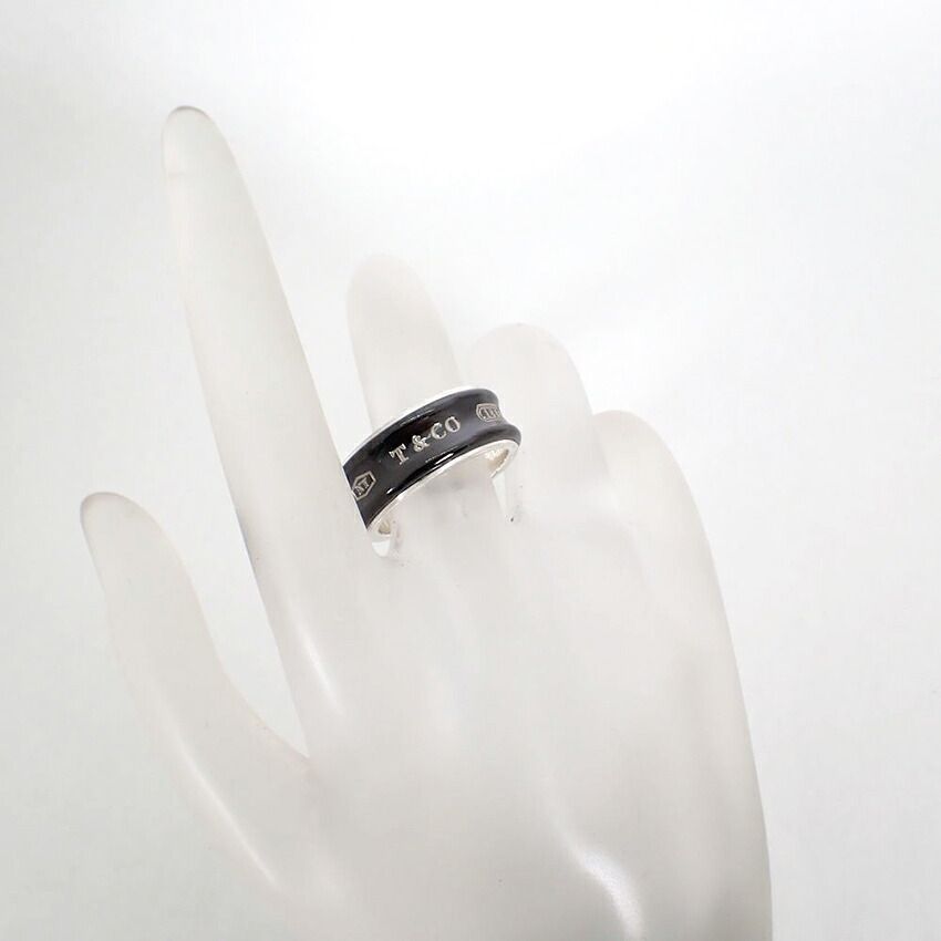 Tiffany & Co 925 Black Titanium 1837 Ring — view 4