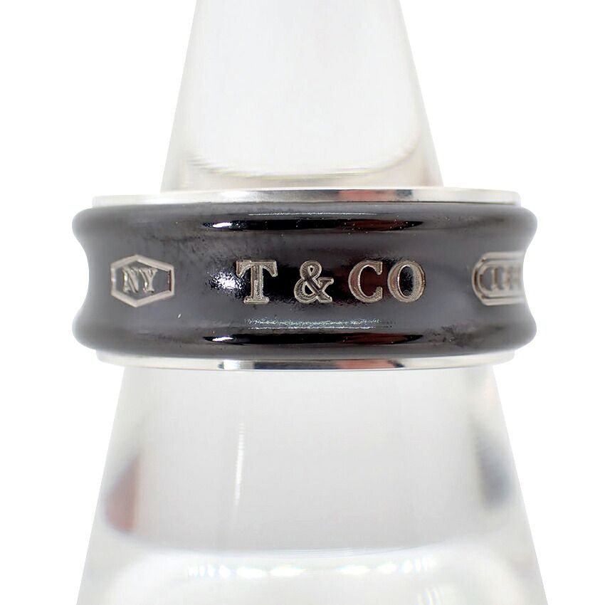 Tiffany & Co 925 Black Titanium 1837 Ring