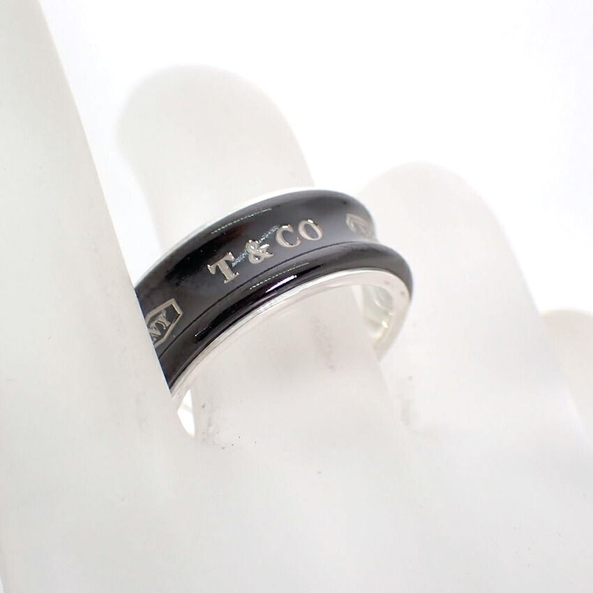 Tiffany & Co 925 Black Titanium 1837 Ring — view 6