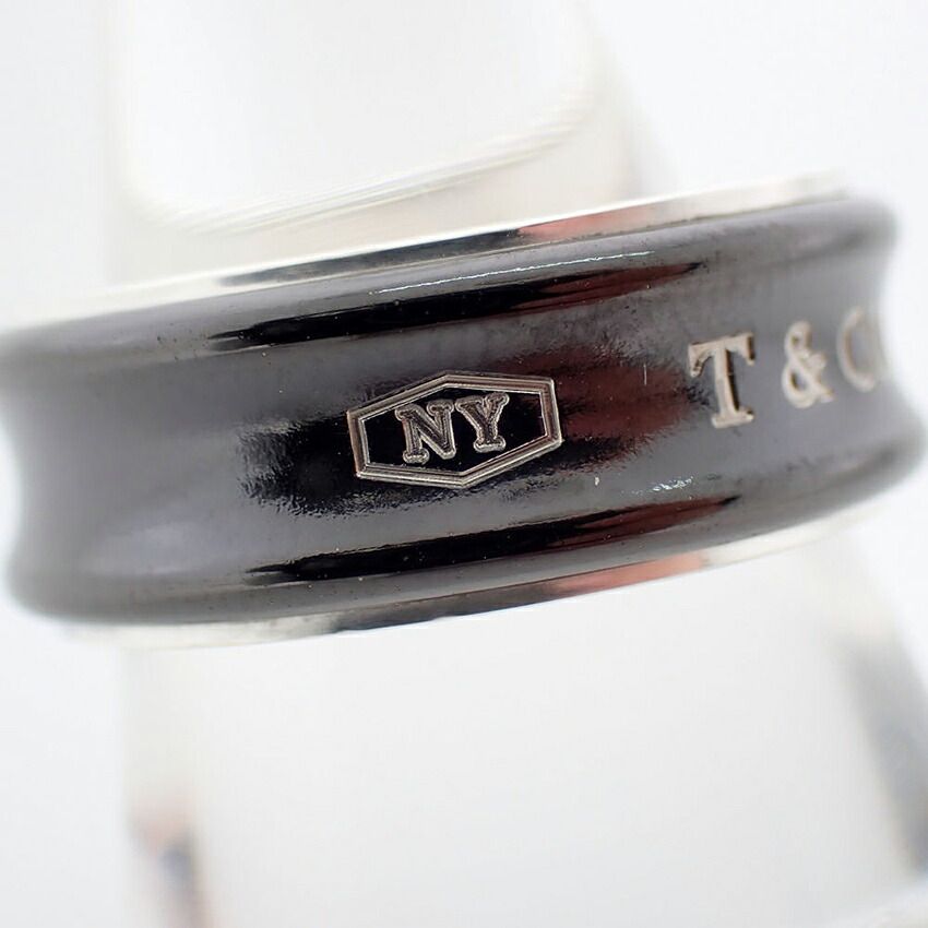 Tiffany & Co 925 Black Titanium 1837 Ring — view 2