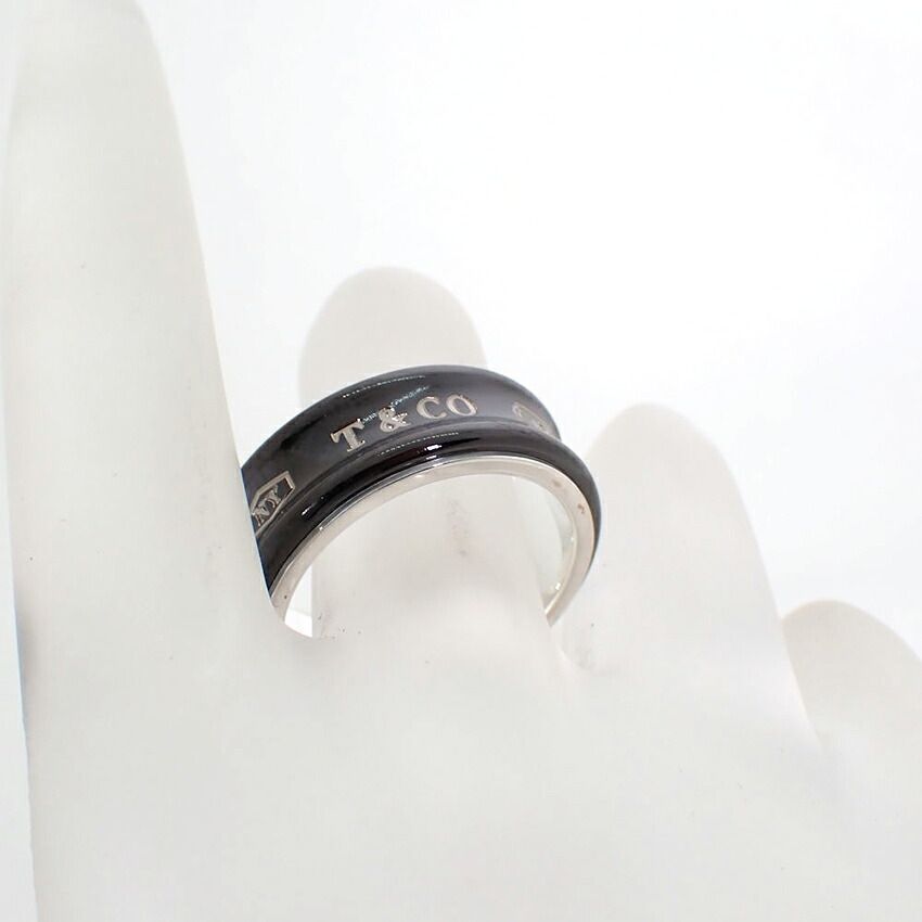 Tiffany & Co 925 Black Titanium 1837 Ring — view 7