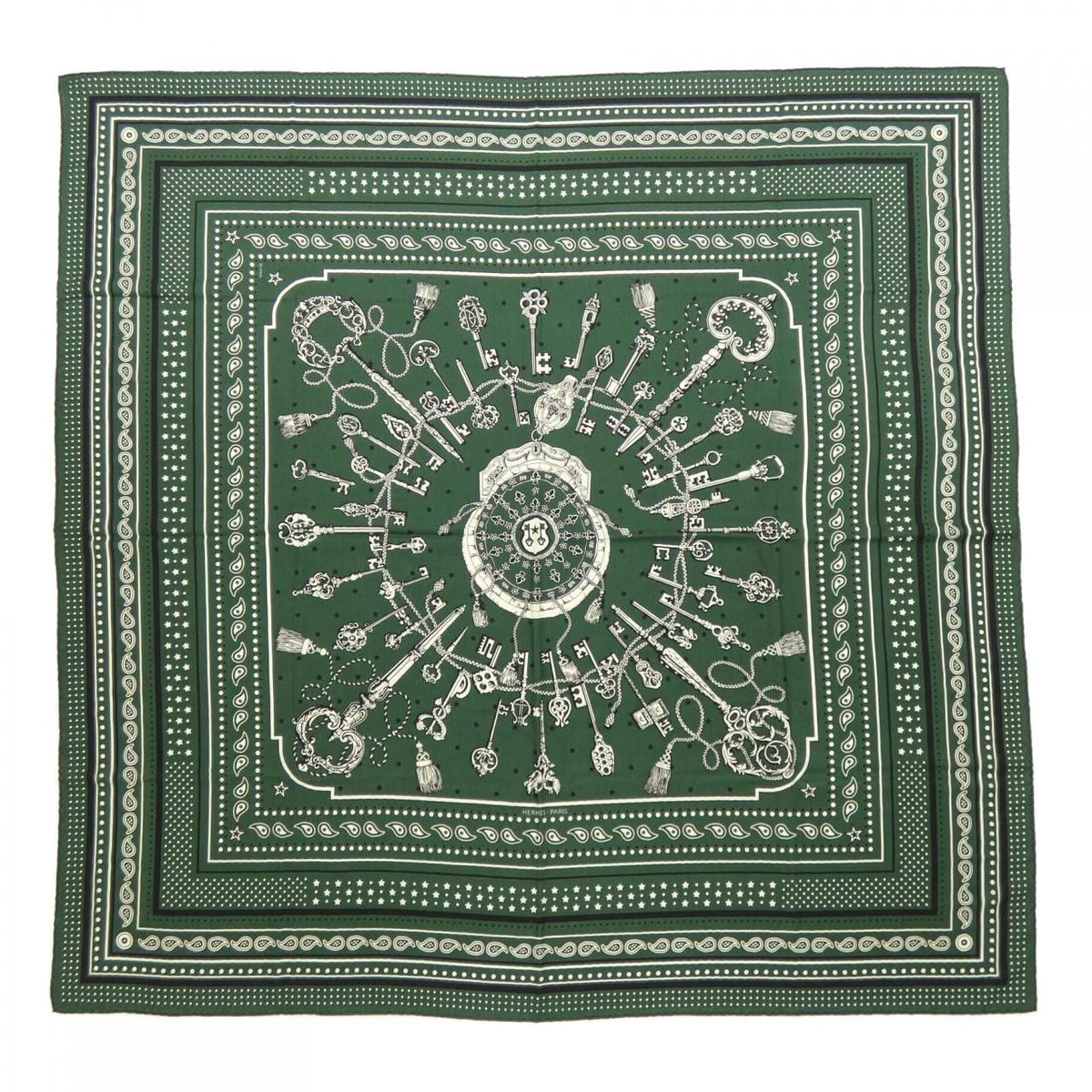 Hermes les Cles Bandana Carre Geant 140 Shawl Scarf