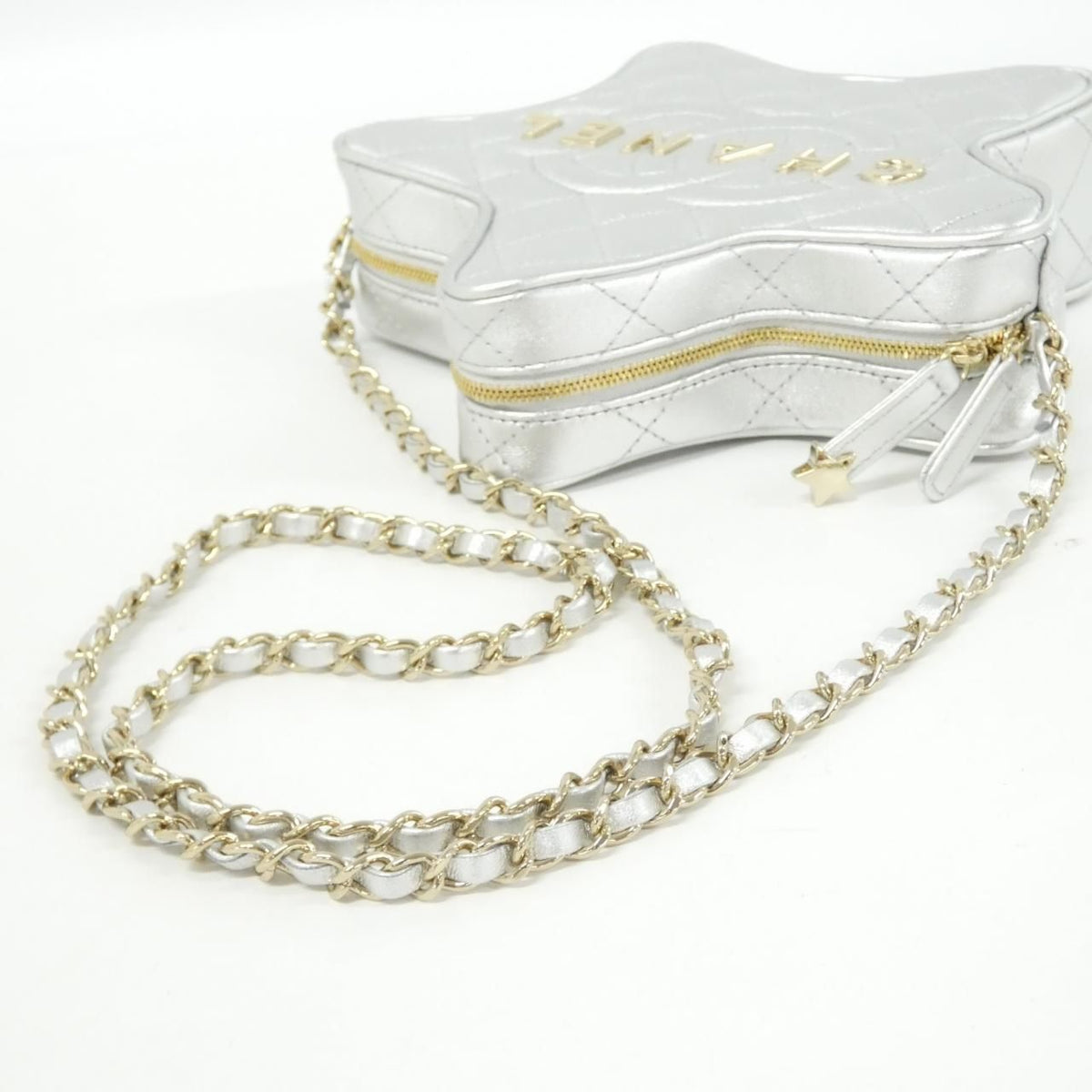 Chanel Shoulder Bag Silver — view 5