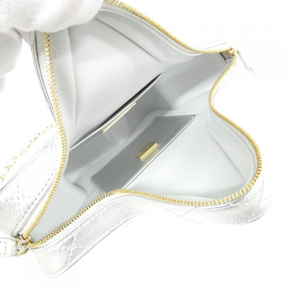 Chanel Shoulder Bag Silver — view 6