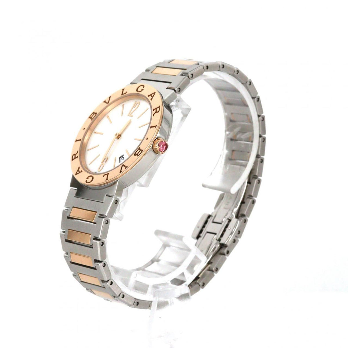 Bvlgari PG Quartz Stainless Steel Pink Gold Watch — view 2