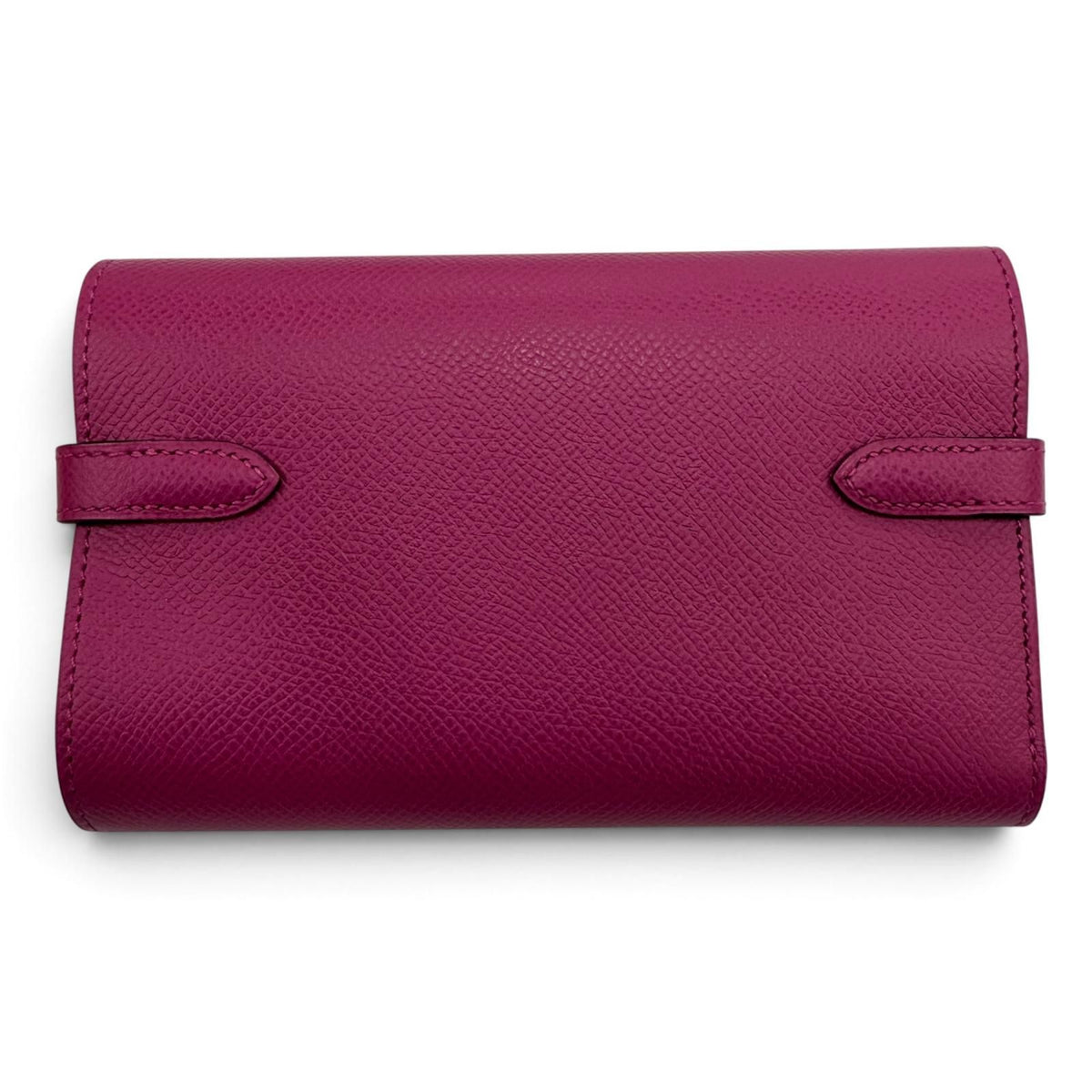 Hermes Kelly Wallet Medium Veau Epsom Rose Purple Silver Compact — view 3