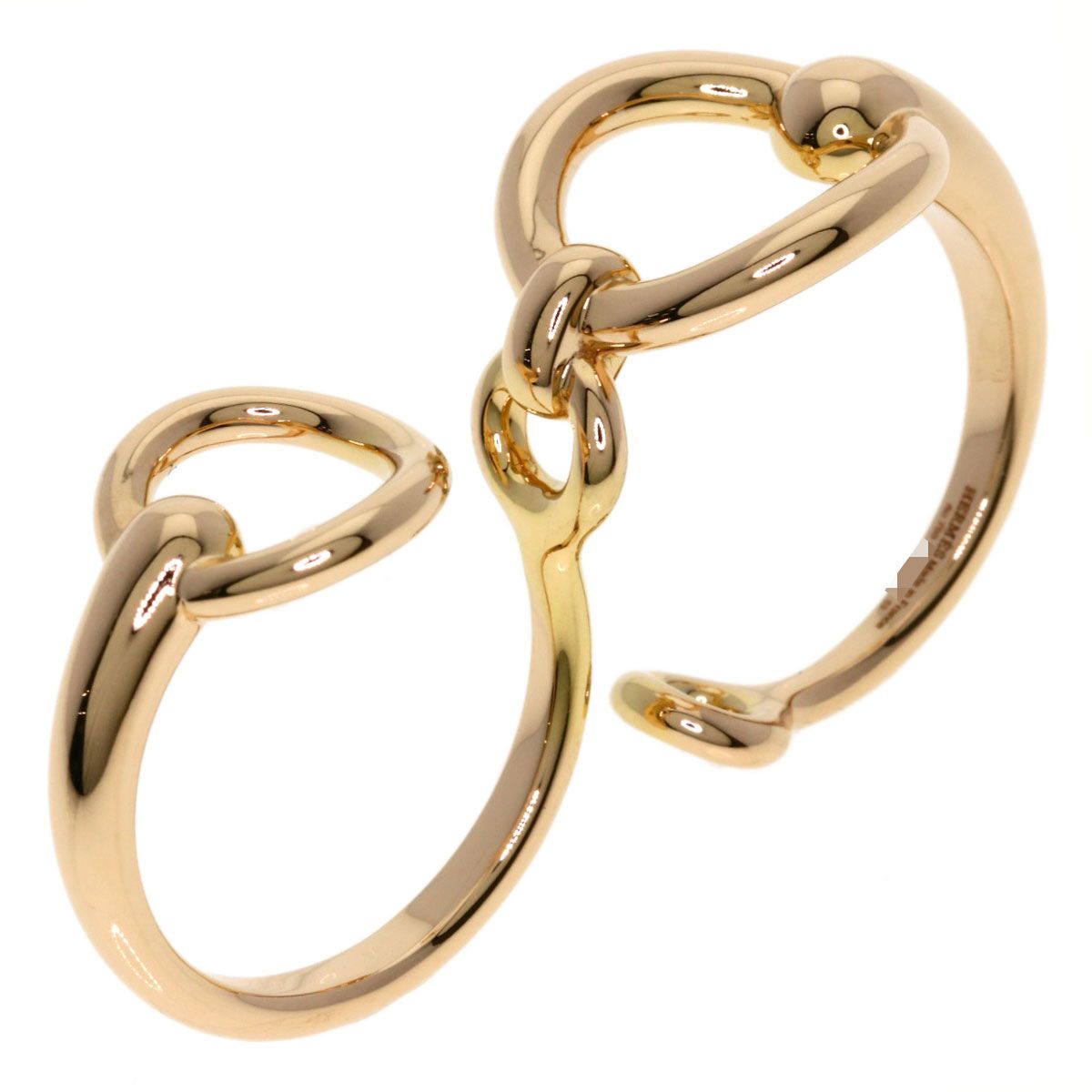 Hermes Filledor Double 53 Ring 18k Pink Gold — view 2