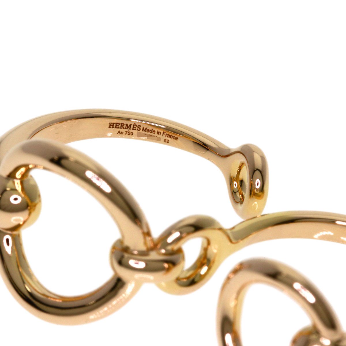 Hermes Filledor Double 53 Ring 18k Pink Gold — view 5