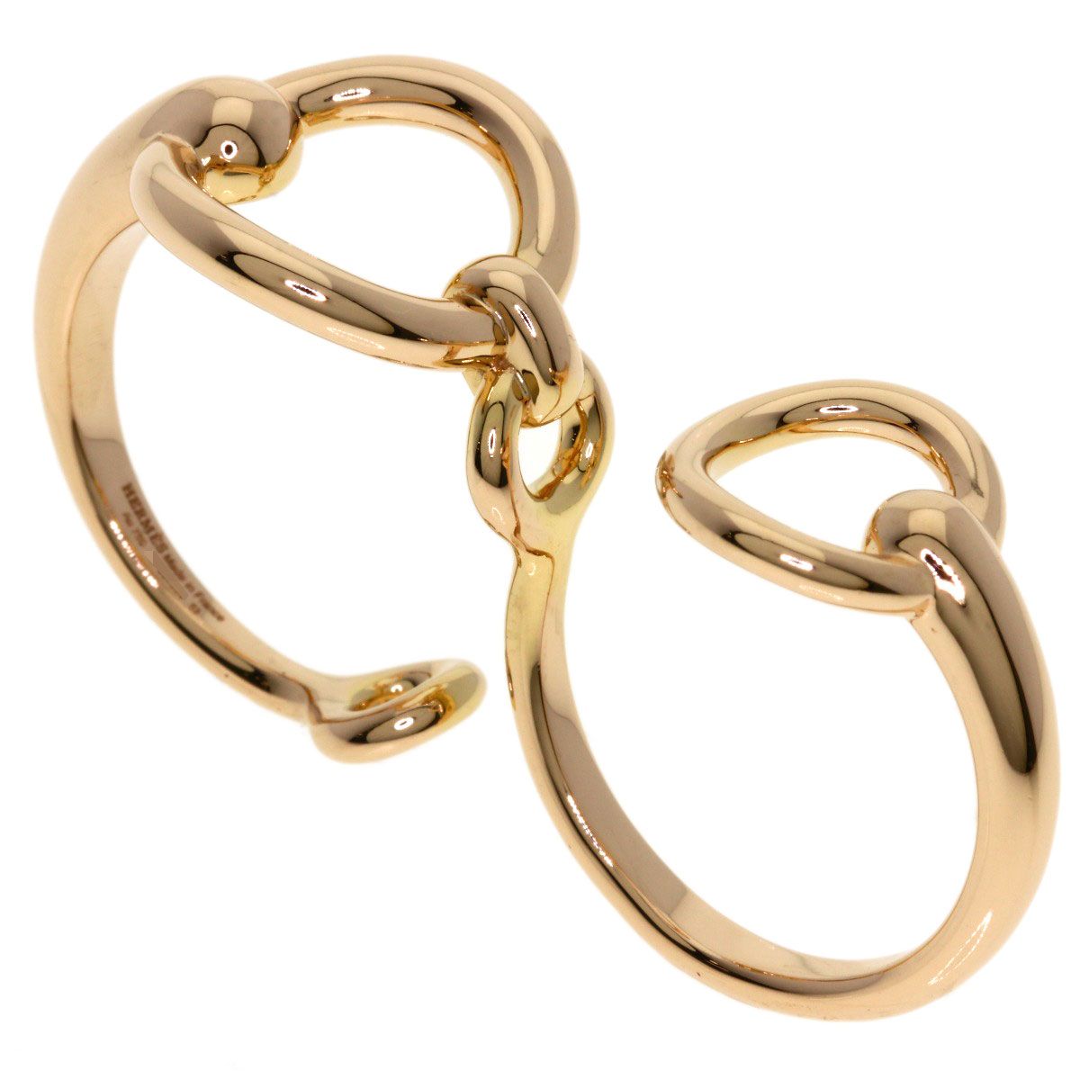 Hermes Filledor Double 53 Ring 18k Pink Gold