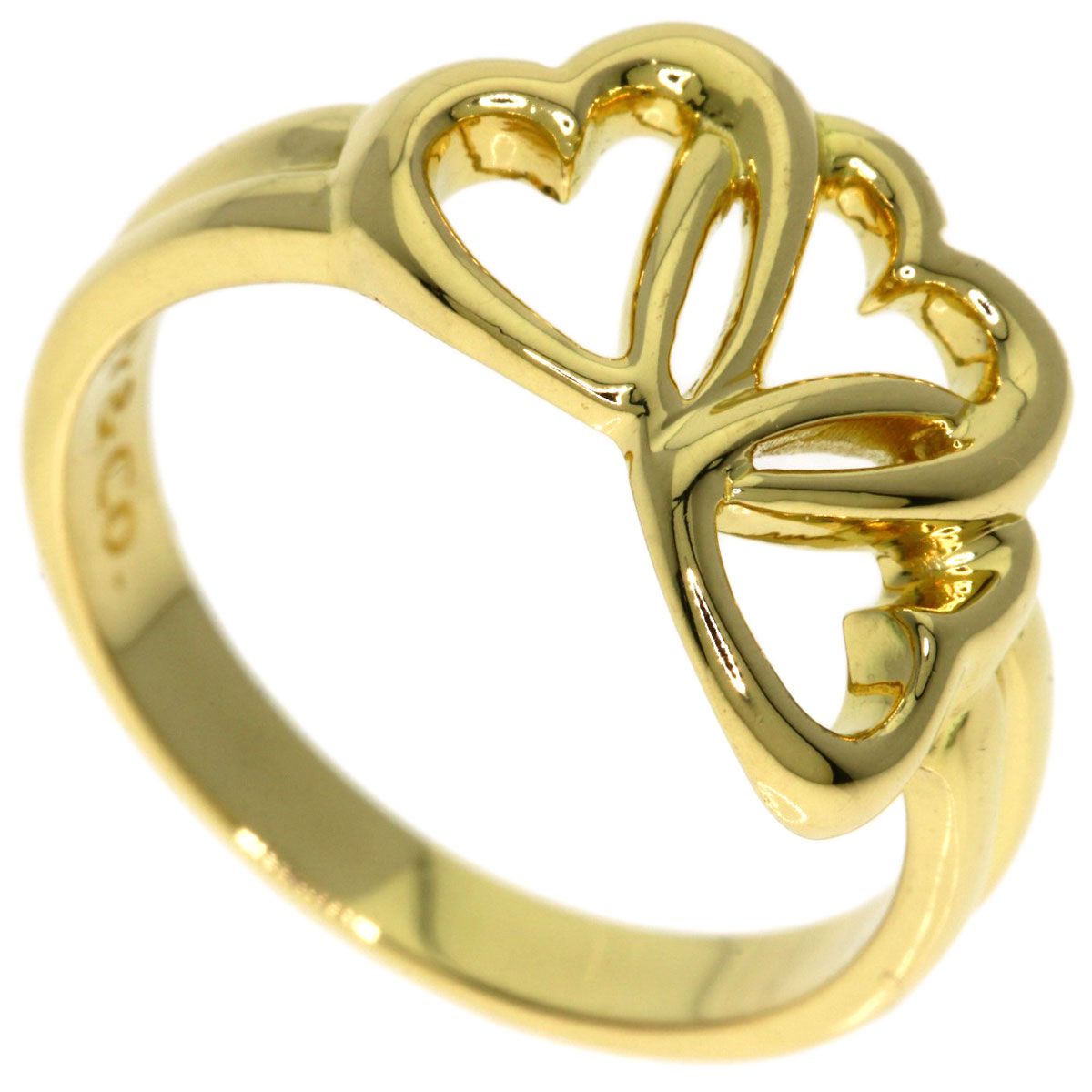 Tiffany & Co Triple Heart Ring 18k Yellow Gold