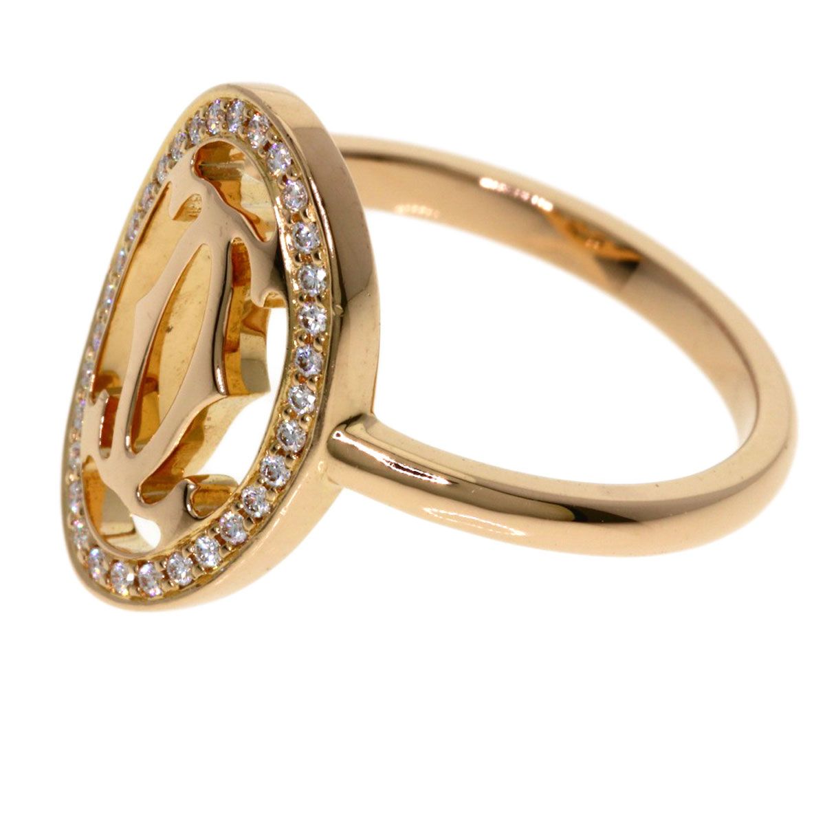 Cartier Logo Double C 51 Ring 18k Pink Gold — view 8