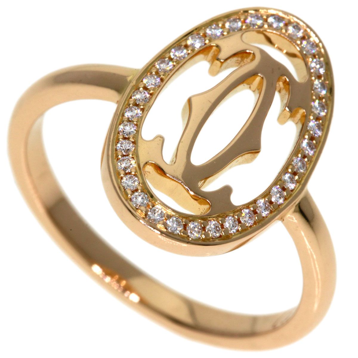 Cartier Logo Double C 51 Ring 18k Pink Gold