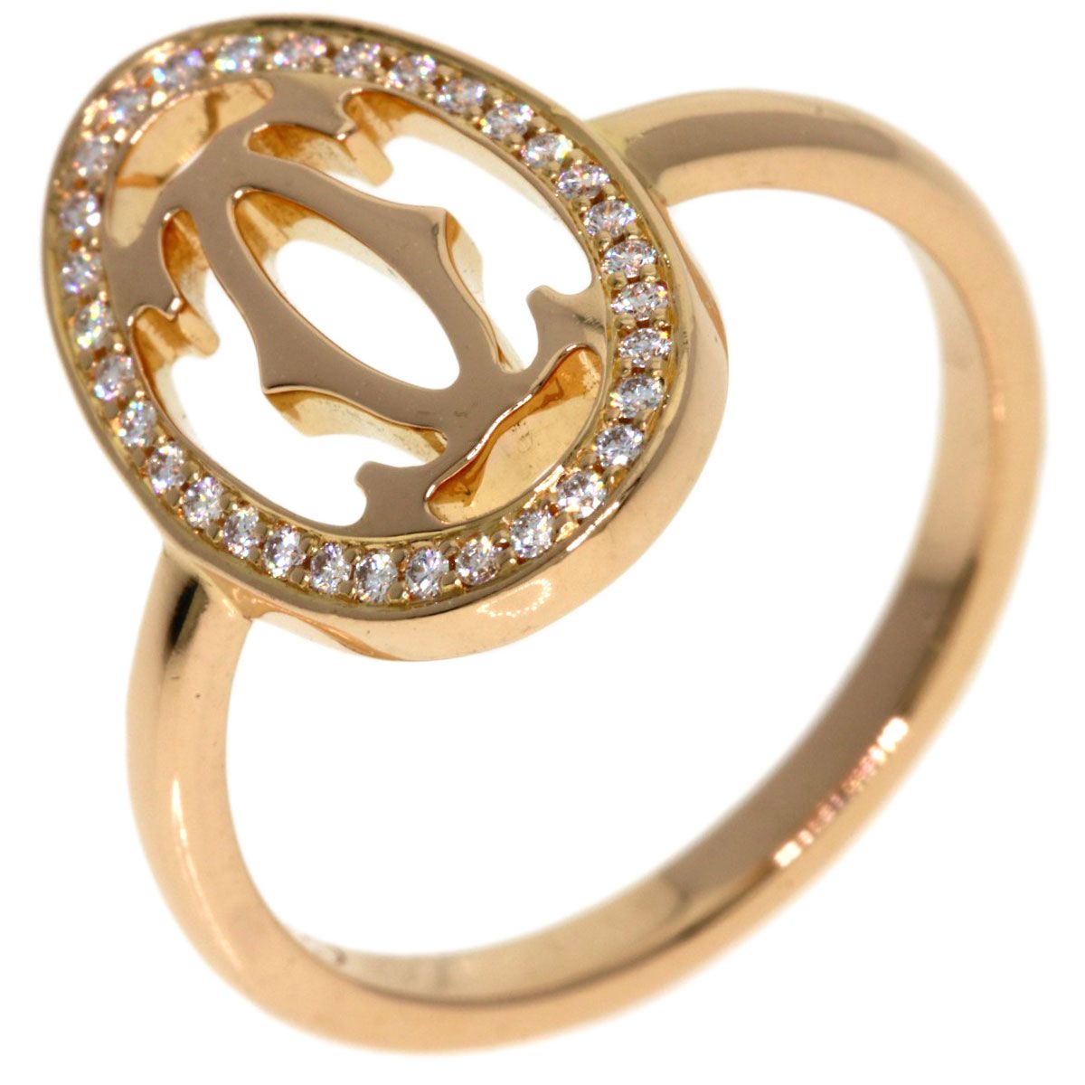 Cartier Logo Double C 51 Ring 18k Pink Gold — view 2