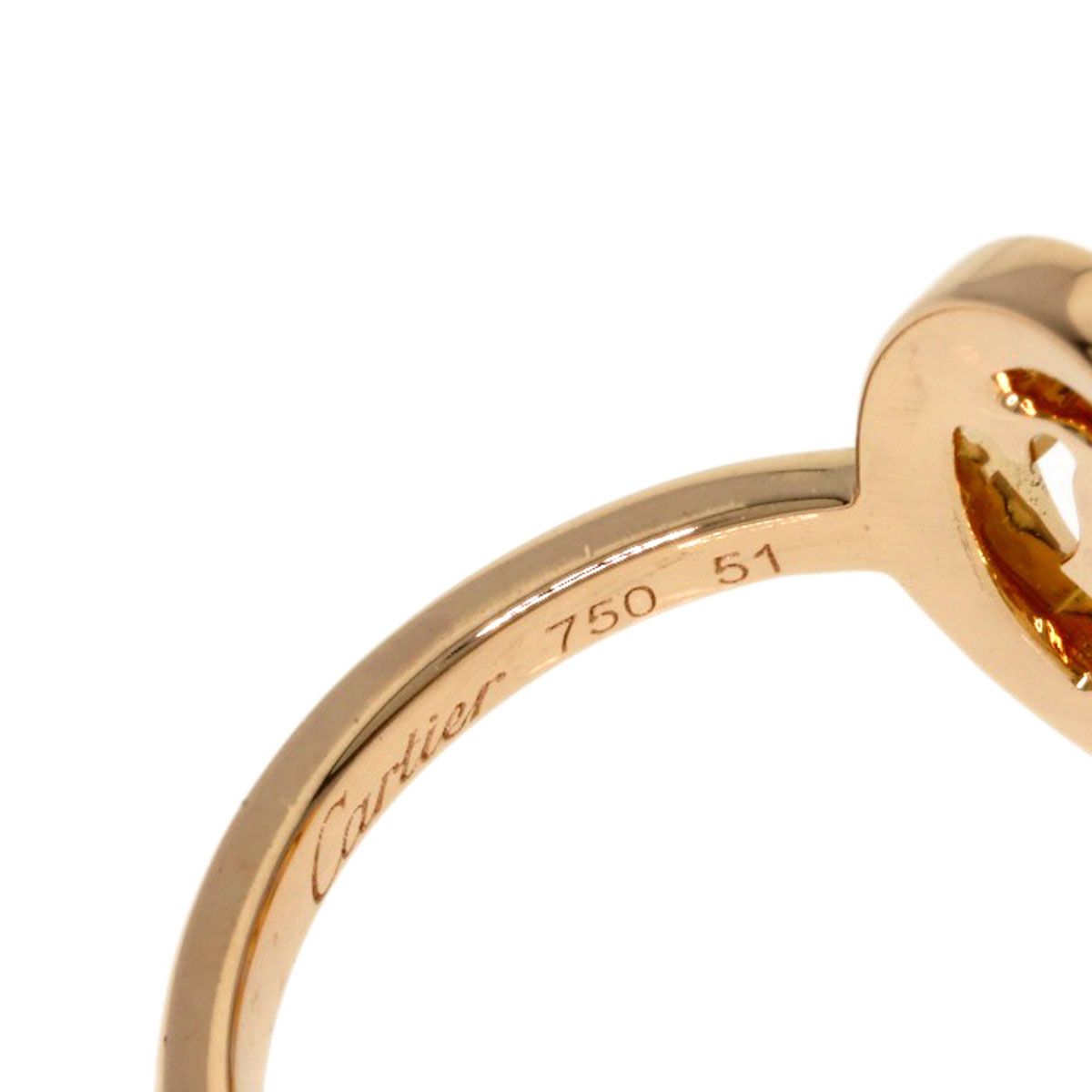 Cartier Logo Double C 51 Ring 18k Pink Gold — view 5