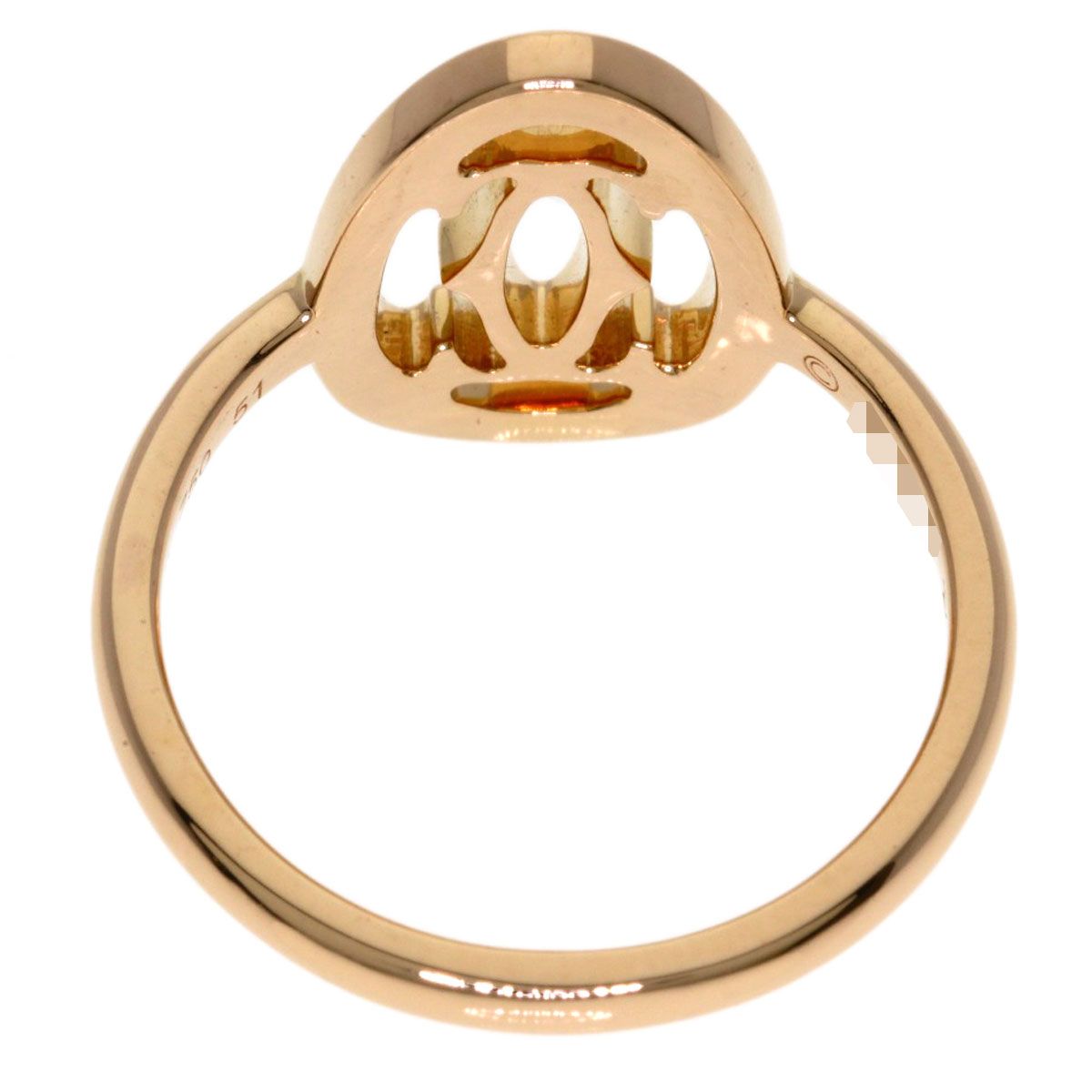 Cartier Logo Double C 51 Ring 18k Pink Gold — view 4