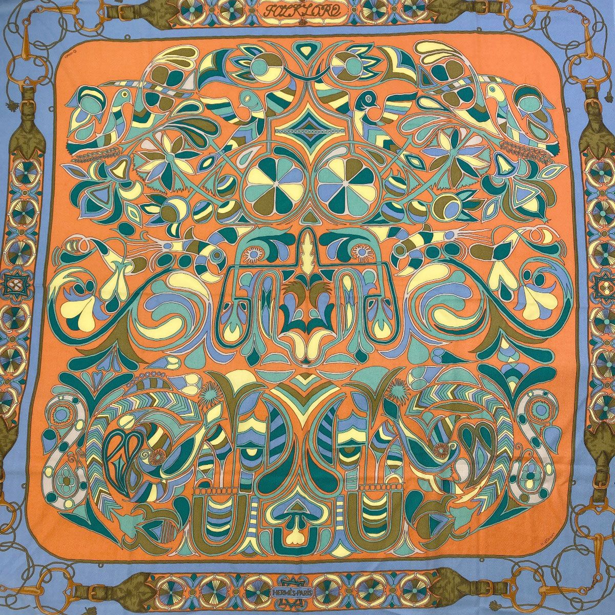 Hermes Carre 90 Folklore Scarf Silk — view 3