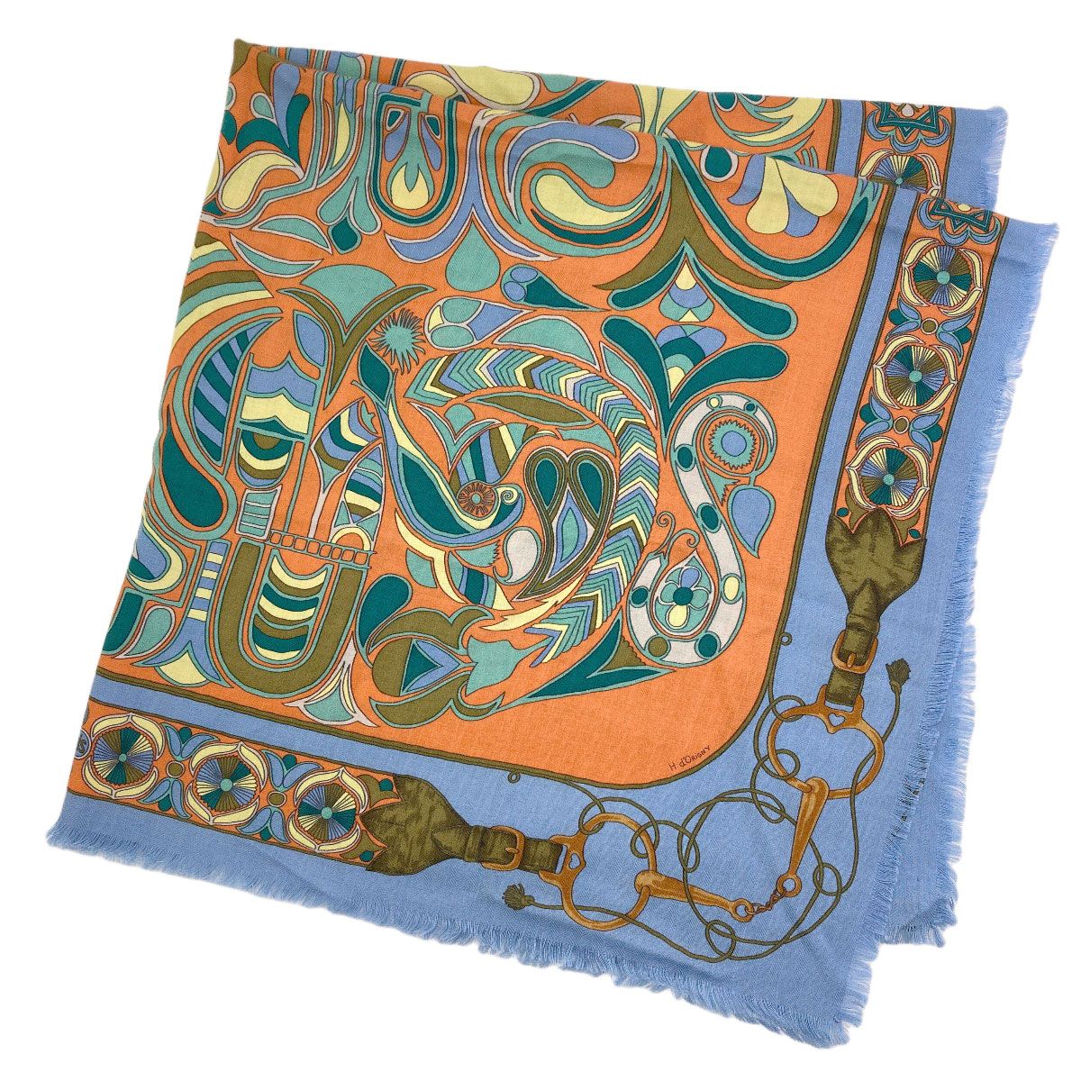 Hermes Carre 90 Folklore Scarf Silk