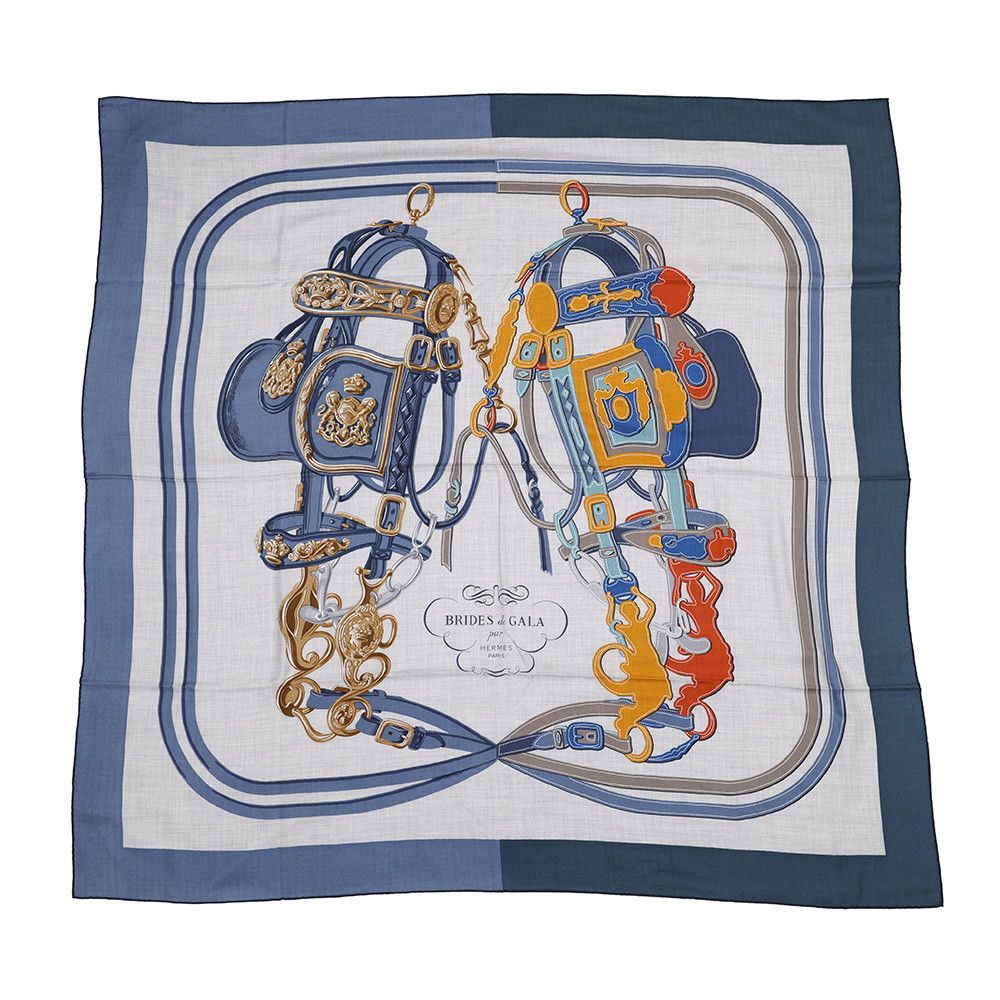 Hermes Shawl Carre 140 Geant Brides de Gala Applique Pique Scarf